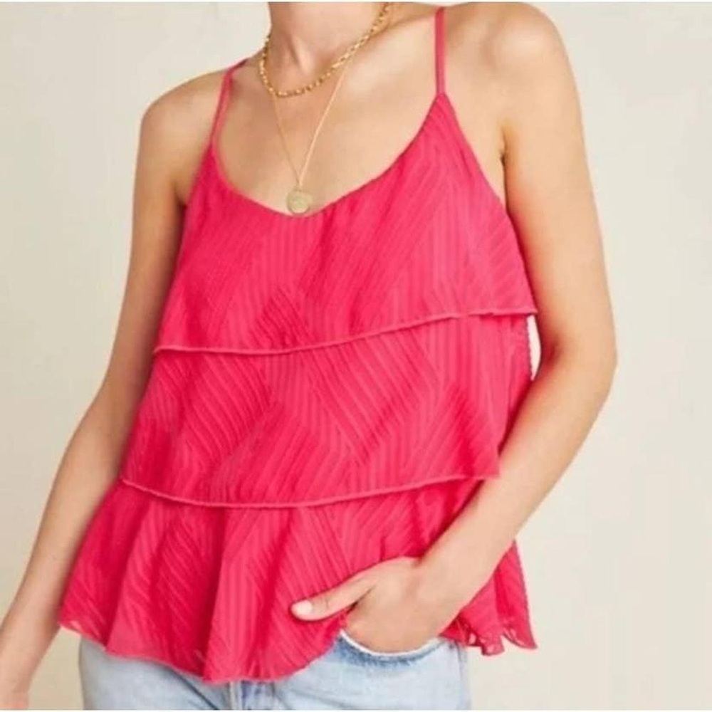 Anthropologie Amadi Ameline Tiered Ruffle camisole Top extra small
